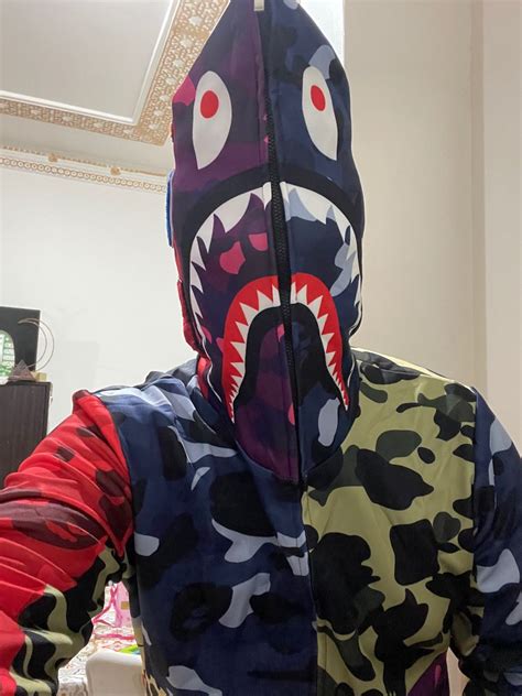 men's bape shark hoodie