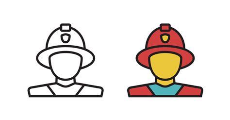 Fireman icon in the vector. Symbol of a man in the shape of a fireman. 3120495 Vector Art at ...