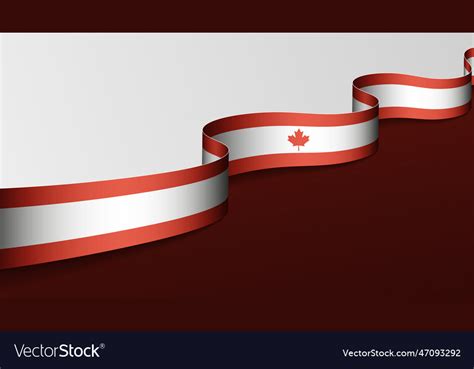 Canada ribbon flag background Royalty Free Vector Image