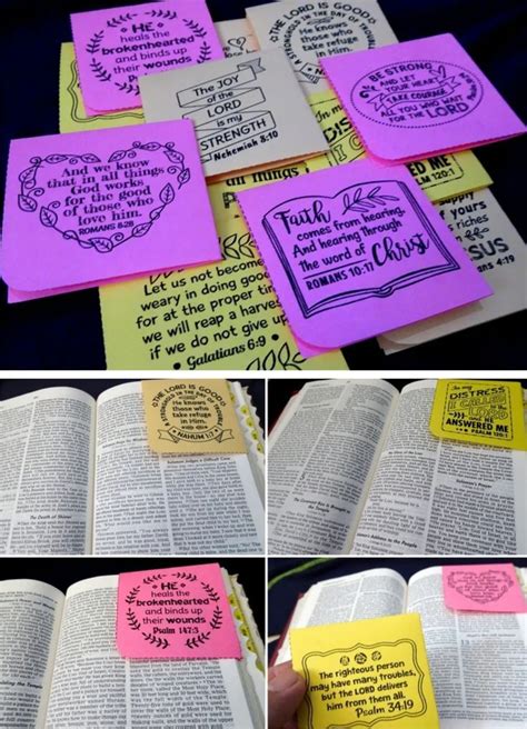 Corner Bookmarks Bible Verses Nehemiah Romans 10 Galatians 6 Nahum Philippians 4 Matthew 19 ...