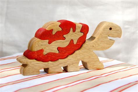 Wooden toy Wooden puzzle Wood puzzle Jigsaw puzzle Turtle | Etsy