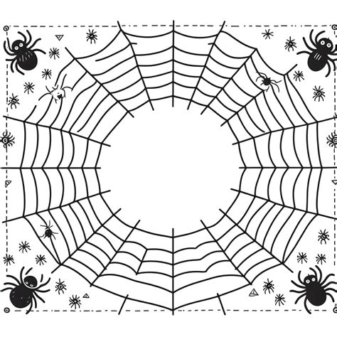 Nice Halloween Spider Web coloring page - Download, Print or Color Online for Free