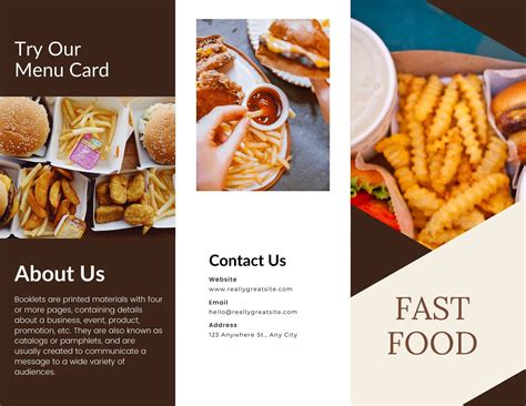 Free Custom, Printable Food Brochure Templates Canva