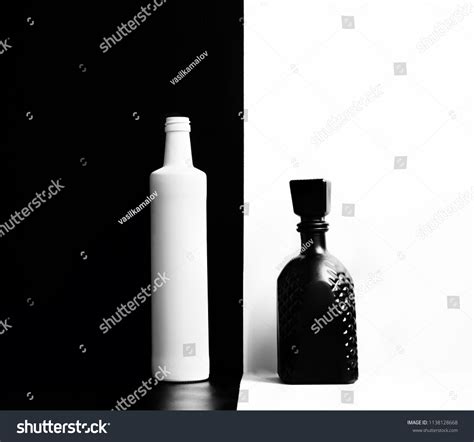 Black White Unlabeled Glass Bottles Stock Photo 1138128668 | Shutterstock