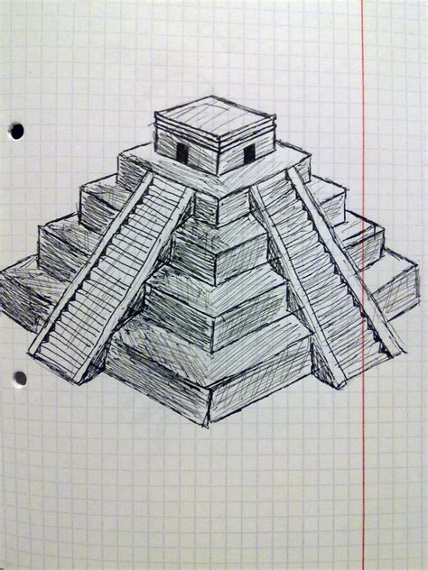 Mayan Temple Drawing at PaintingValley.com | Explore collection of Mayan Temple Drawing