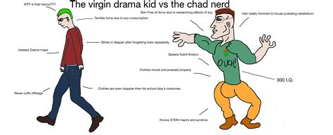 The virgin artsy kid vs the chad nerd : r/virginvschad