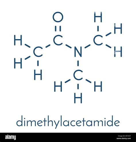 Dimethylacetamide (DMAc) chemical solvent molecule. Skeletal formula Stock Vector Image & Art ...