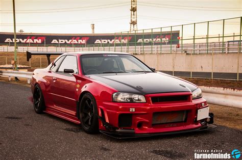 Wallpaper: ATTKD R34 Nissan Skyline GT-R - FARMOFMINDS