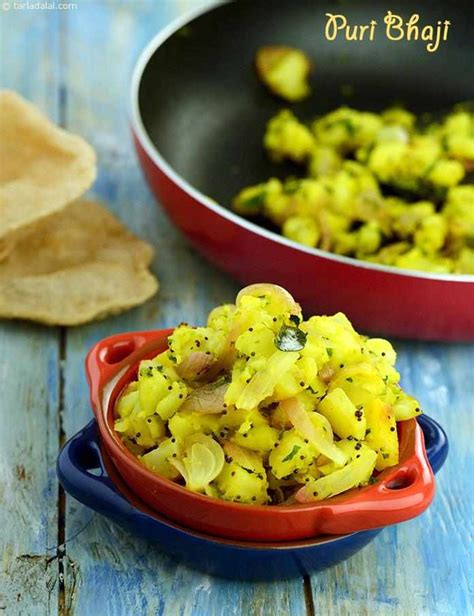 Puri Bhaji, Poori Bhaji, Aloo Puri Recipe