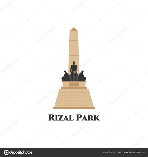 Vector Rizal Monument Memorial Rizal Park Manila Philippines Minimalistic Most ⬇ Vector Image by ...