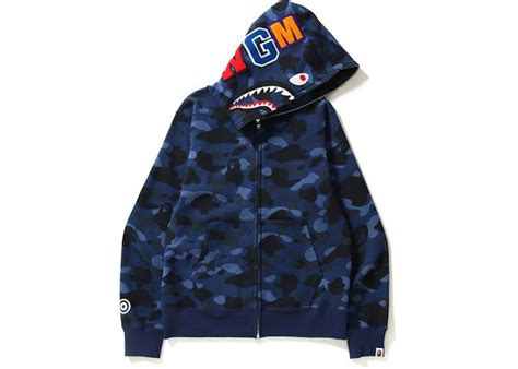 BAPE Color Camo Shark Full Zip Hoodie Blue