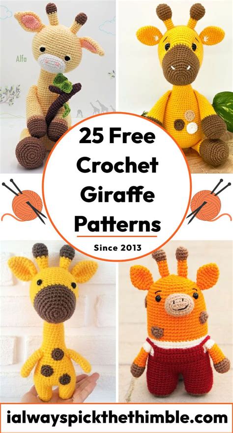 25 Free Crochet Giraffe Patterns (Amigurumi Pattern)