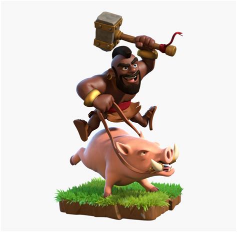 Hog Rider Png - Clash Of Clans Hog Rider, Transparent Png - kindpng