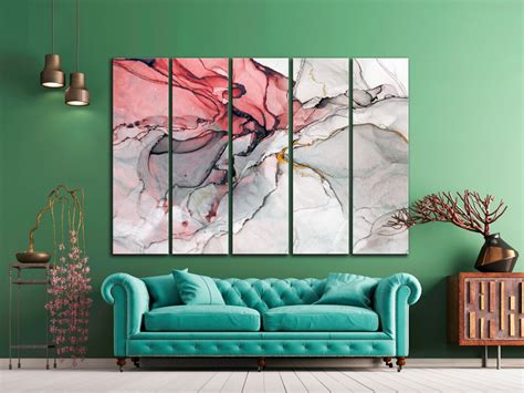 Red Marble Art Marble Canvas Print Beautiful Abstract Art - Etsy