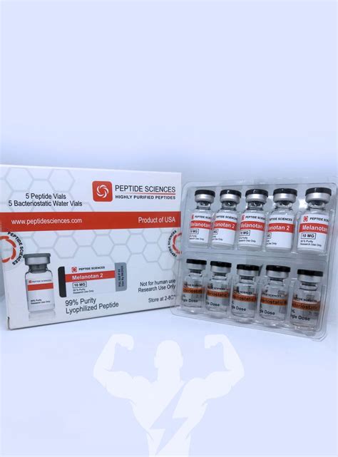 Peptide Sciences Melanotan 2 10 Mg 5 Vials + Anti Bacterial Water - All Anabolic Steroid