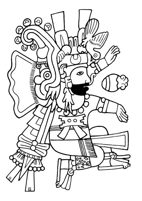 Maya art british museum - 6 - Mayan & Inca Coloring Pages for adults