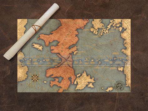 One Piece World Cloth Map Scroll - Inspired by One Piece - Geekify Inc