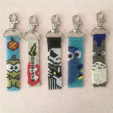 Custom Beaded Keychains | Beaded keychains, Beaded keychains patterns ...