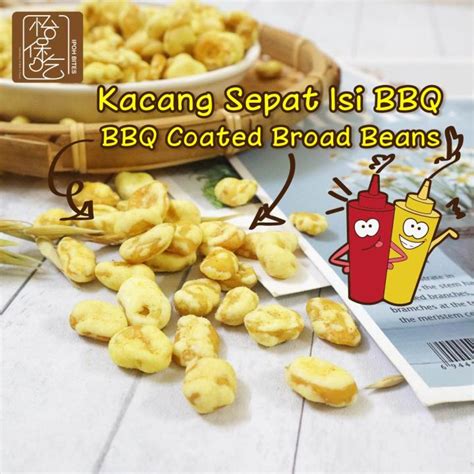 Kacang Putih Ipoh Famous Kacang Sepat Isi BBQ | BBQ Coated Broad Beans 180g+-/pack | Lazada