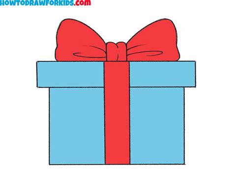 How to Draw a Gift Box - Easy Drawing Tutorial For Kids