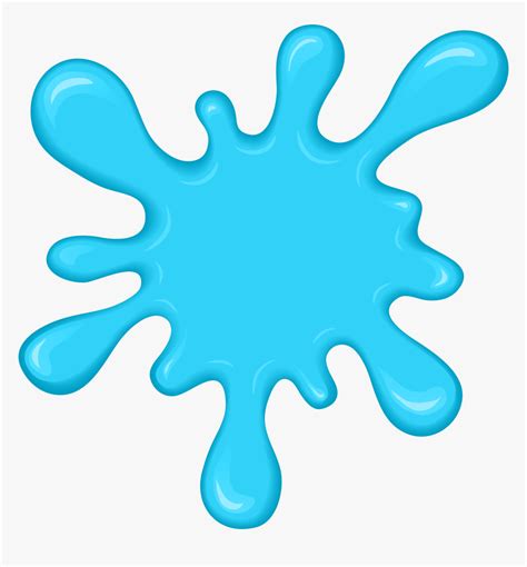 Blue Paint Splatter Clipart, HD Png Download , Transparent Png Image ...