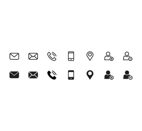 Contact icon set Premium Vector | Premium Vector #Freepik #vector #people #icon #phone # ...