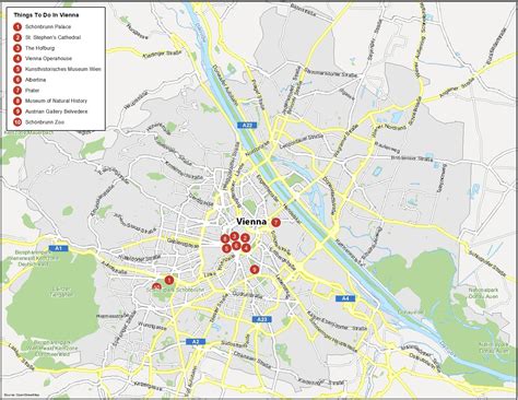 Map of Vienna, Austria - GIS Geography