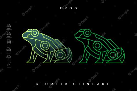 Premium Vector | Pack of lineart frog tattoo illustration