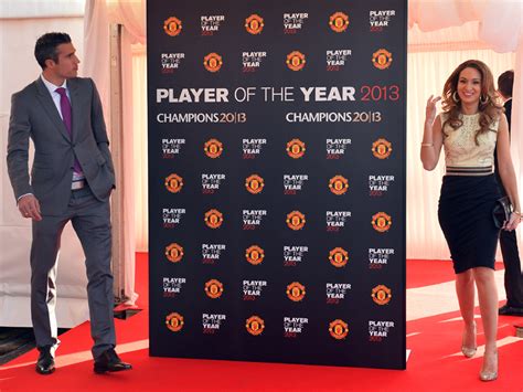 Suited and booted: Man Utd players & WAGs attend Player of the Year awards - Robin van Persie ...