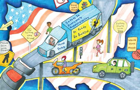 Road Safety Art Contest Past Grand Prize Winners | FMCSA