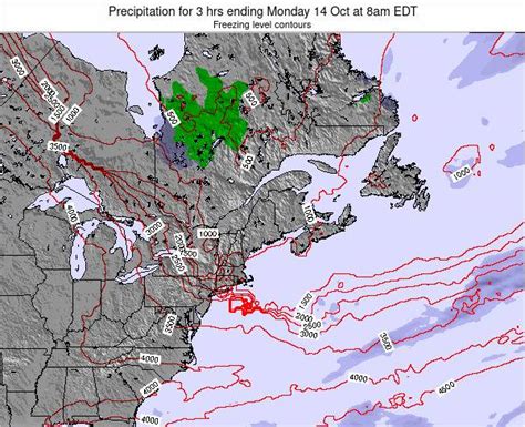 New-Hampshire Precipitation for 3 hrs ending Monday 08 Mar at 1am EST