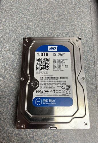 WD Blue WD10EZEX-21WN4A0 1TB SATA 7200rpm 64MB Cache 3.5" HDD " TESTED + WIPED | eBay