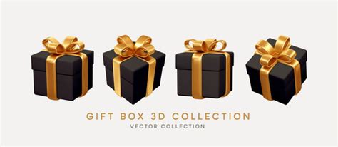 2023 3d realistic white gift boxes with gold Vector Image