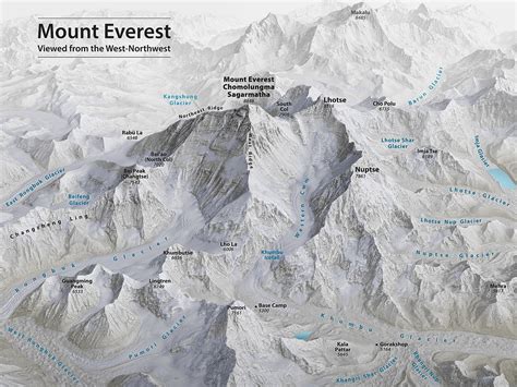 Mount Everest On A Realistic Map