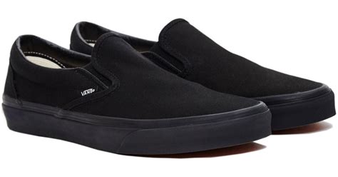 Lyst - Vans Slip-on Plimsolls All Black in Black for Men