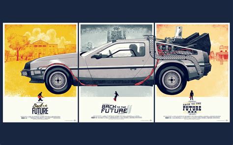 Back to the Future, movies, DeLorean, car, Movie Vehicles, artwork ...