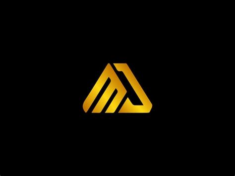 Premium Vector | Mj logo design