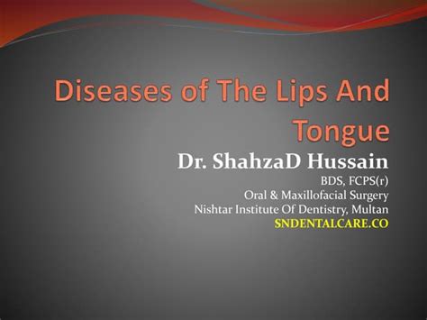 Diseases of the lips and tongue | PPT