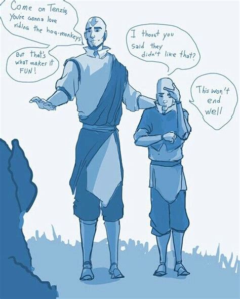 Airbender: All Grown Up - Avatar Aang and Tenzin (father and son) | Avatar airbender, Aang ...