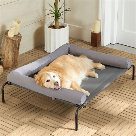 RRPETHOME Large Elevated Cooling Dog Bed,Raised Dog Cots Beds for Large Dogs,Outdoor Dog Bed for ...