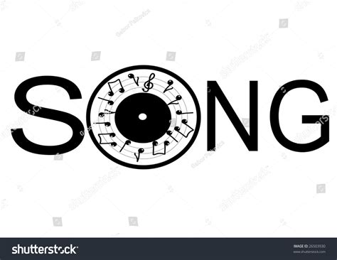 This Illustration Depicts Word Song Rounded Stock Vector 26503930 ...