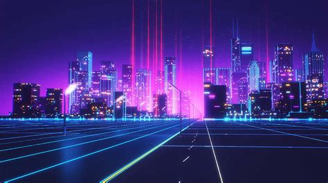 [100+] Synthwave City Wallpapers | Wallpapers.com