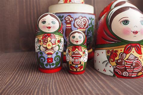 Russian matryoshka babushka russian nesting doll 5 pcs. | Etsy