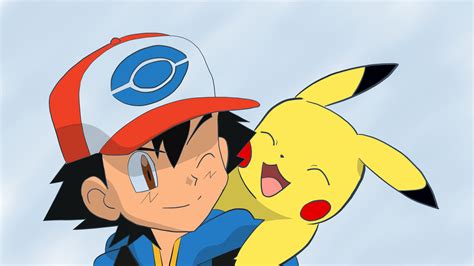 Pikachu and Ash Ketchum in Pokemon 4K Wallpaper