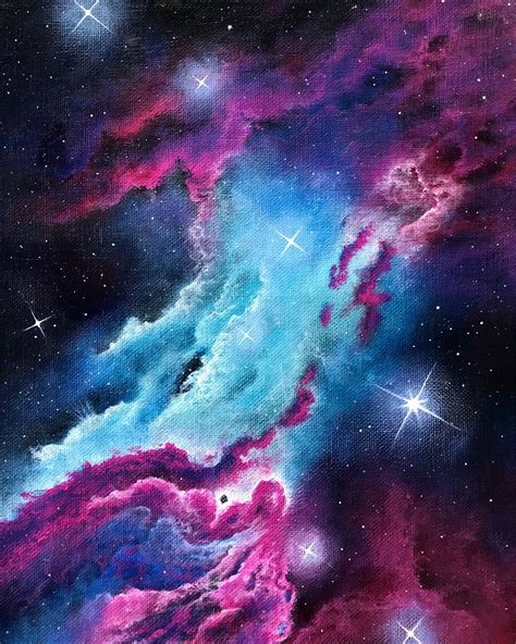 Cosmic Tourist 9X12 Galaxy Space Acrylic Painting | Galaxy painting, Galaxy drawings, Easy ...