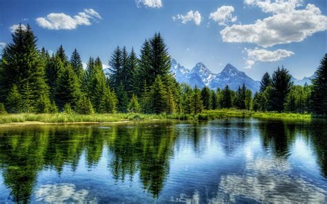 nature, HDR, River, Trees, Mountain, Landscape Wallpapers HD / Desktop ...