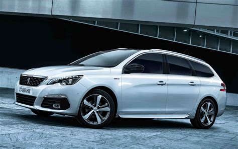 Download wallpapers Peugeot 308 SW, 2018, White wagon, french cars, Peugeot for desktop free ...