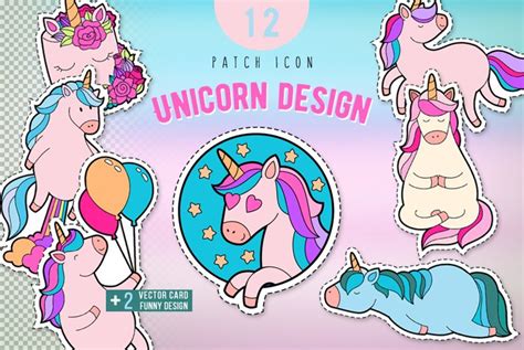 Pink unicorn sticker pack