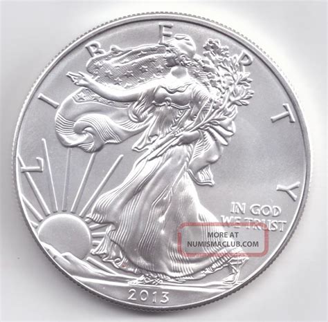 2013 1 - Troy Ounce American Silver Eagle 1 - Troy Oz. . 999 Silver