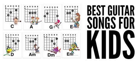 Easy Kids Guitar Songs using the chords that children should learn first